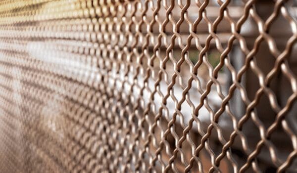 A close up of the chain link fence